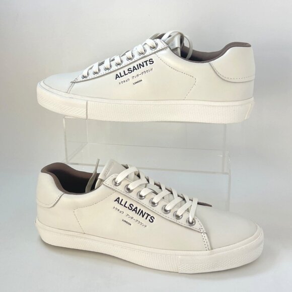 All Saints Underground Low Tops Triple white Leather Men Size EU40 US7 - Picture 11 of 11